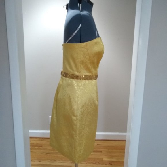 Clearance! Gold Mini Night Way Size 10 Dress! - Picture 4 of 8